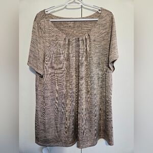 Worthington‎ Heathered Beige Short Sleeve Top